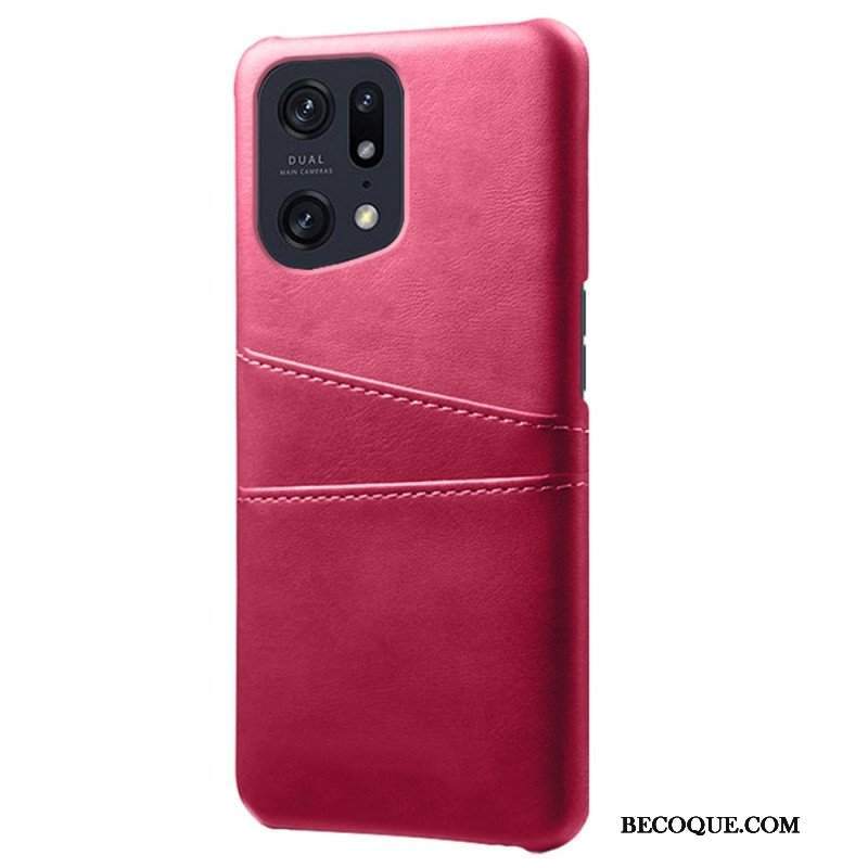 Etui do Oppo Find X5 Pro Etui Na Karty Z Efektem Skóry