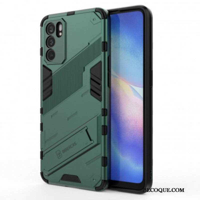 Etui do Oppo Reno 6 5G Zdejmowany Stojak W Dwóch Pozycjach Bez Użycia Rąk