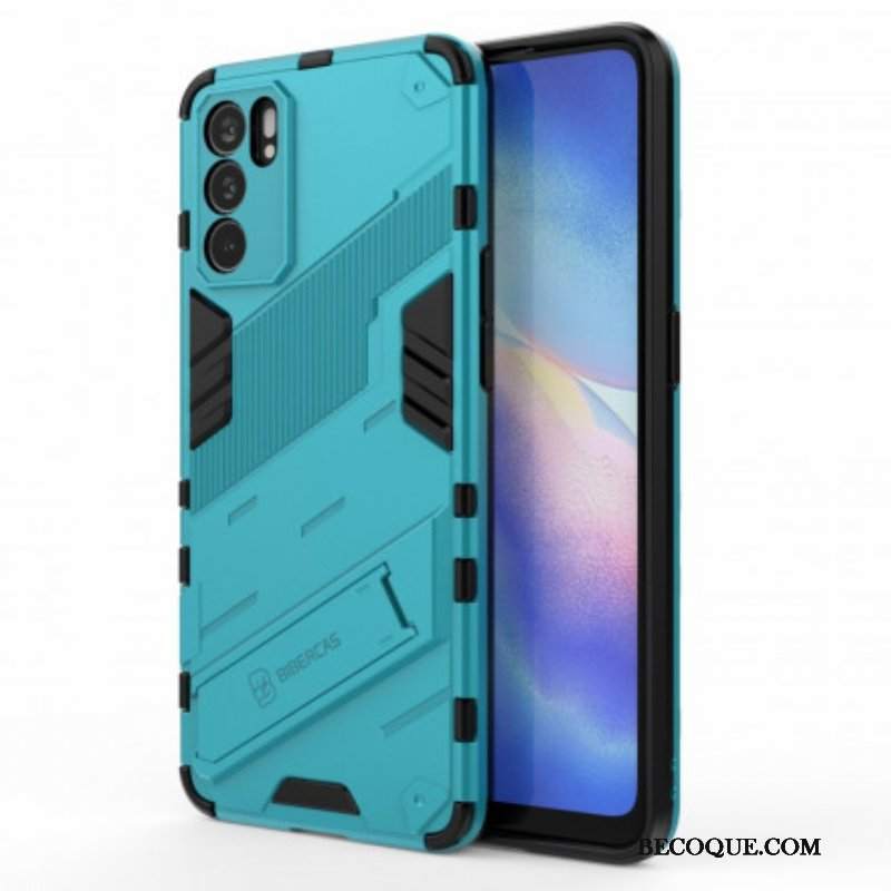 Etui do Oppo Reno 6 5G Zdejmowany Stojak W Dwóch Pozycjach Bez Użycia Rąk