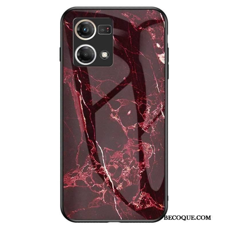 Etui do Oppo Reno 7 Marmurowe Szkło Hartowane