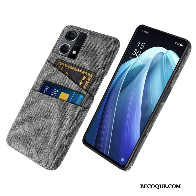 Etui do Oppo Reno 7 Posiadacz Karty Tkaniny