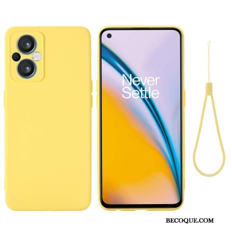 Etui do Oppo Reno 8 Lite z Łańcuch Płynny Silikon W Paski