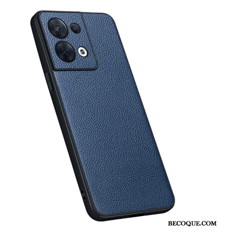 Etui do Oppo Reno 8 Prawdziwa Skóra Litchi