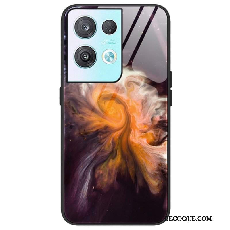 Etui do Oppo Reno 8 Pro Szkło Hartowane W Kolorach Marmuru