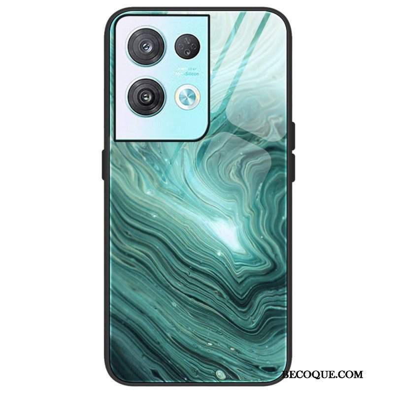 Etui do Oppo Reno 8 Pro Szkło Hartowane W Kolorach Marmuru