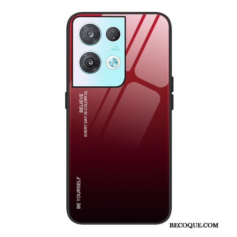 Etui do Oppo Reno 8 Szkło Hartowane Bądź Sobą