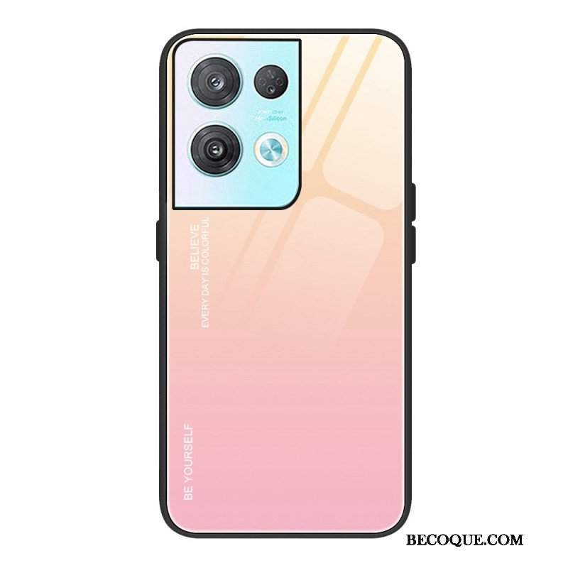 Etui do Oppo Reno 8 Szkło Hartowane Bądź Sobą