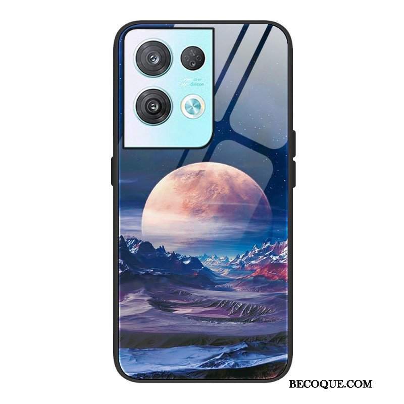 Etui do Oppo Reno 8 Szkło Hartowane Kosmiczne