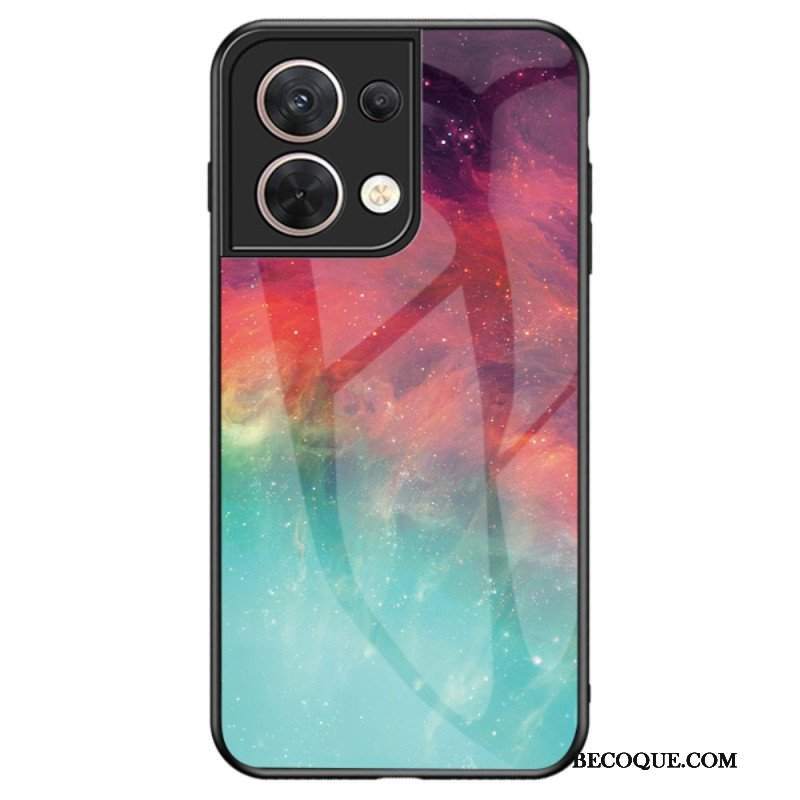 Etui do Oppo Reno 8 Wzór Ze Szkła Hartowanego