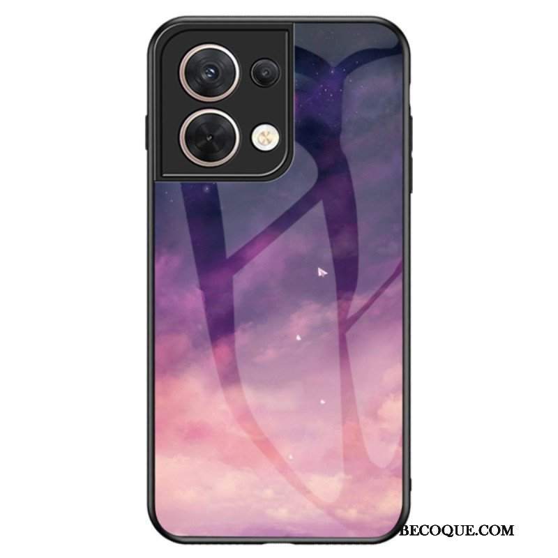 Etui do Oppo Reno 8 Wzór Ze Szkła Hartowanego