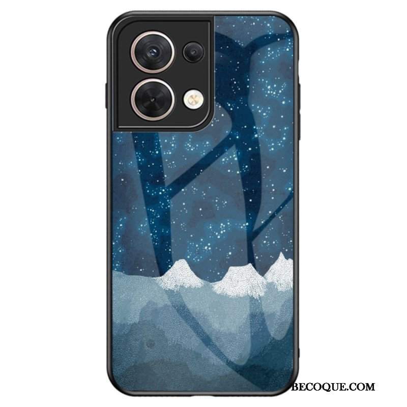 Etui do Oppo Reno 8 Wzór Ze Szkła Hartowanego