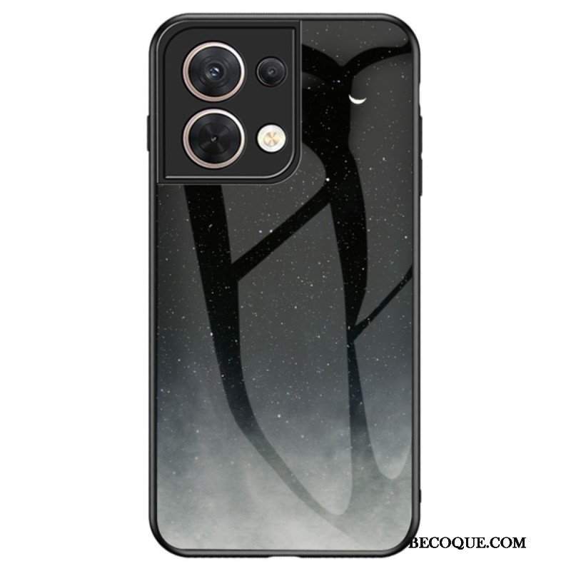 Etui do Oppo Reno 8 Wzór Ze Szkła Hartowanego