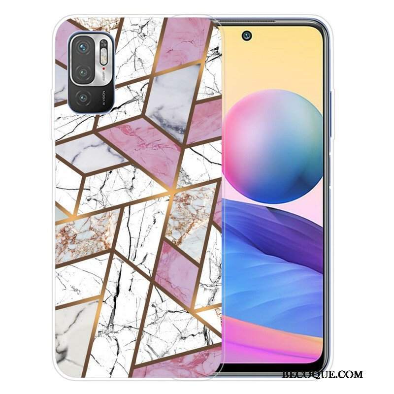 Etui do Poco M3 Pro 5G Geometryczny Marmur