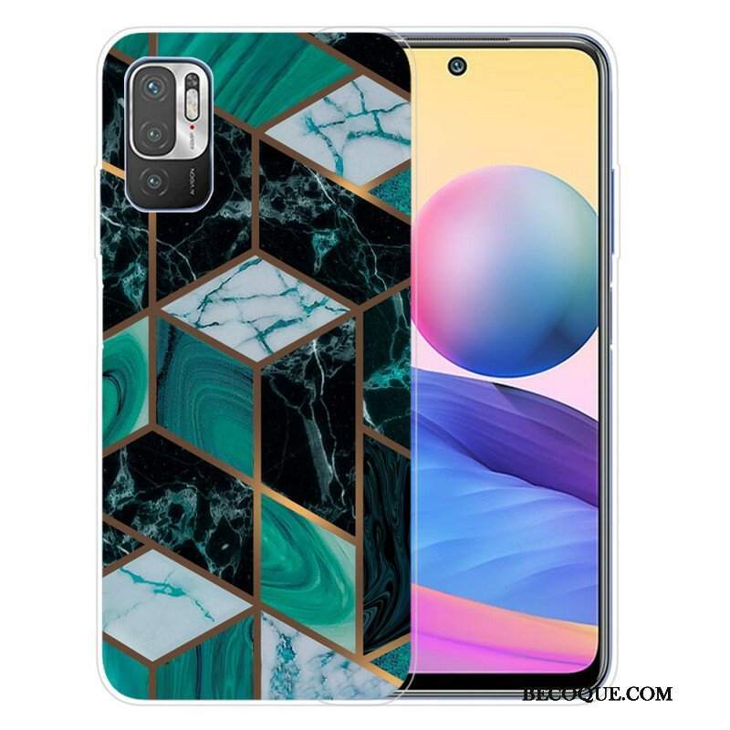 Etui do Poco M3 Pro 5G Geometryczny Marmur