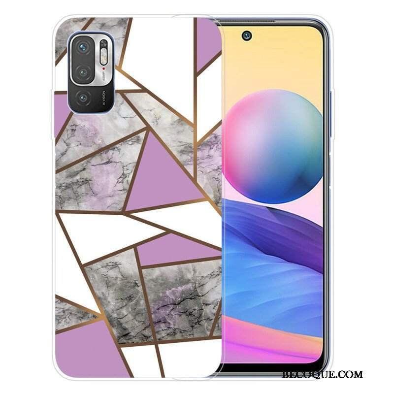 Etui do Poco M3 Pro 5G Geometryczny Marmur