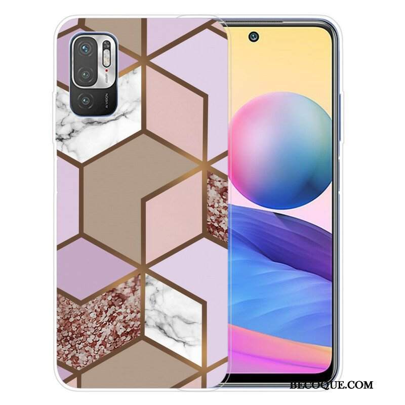 Etui do Poco M3 Pro 5G Geometryczny Marmur