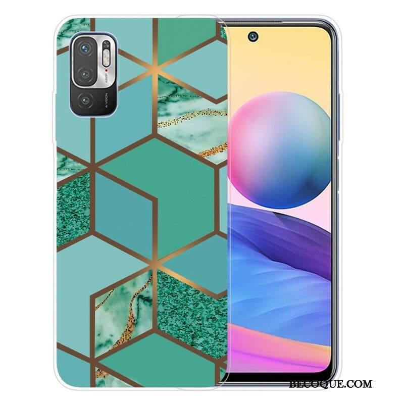 Etui do Poco M3 Pro 5G Geometryczny Marmur