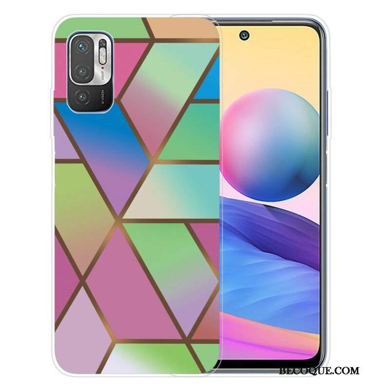 Etui do Poco M3 Pro 5G Geometryczny Marmur