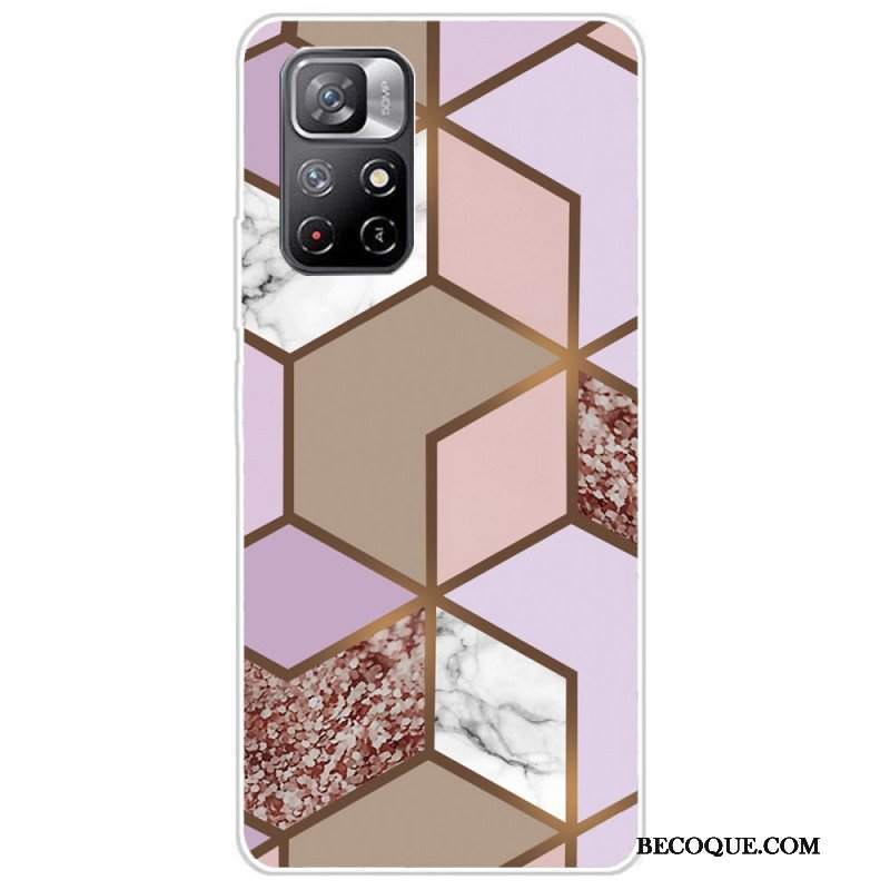 Etui do Poco M4 Pro 5G Geometria Marmuru