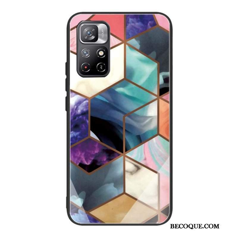 Etui do Poco M4 Pro 5G Hartowana Geometria Marmuru