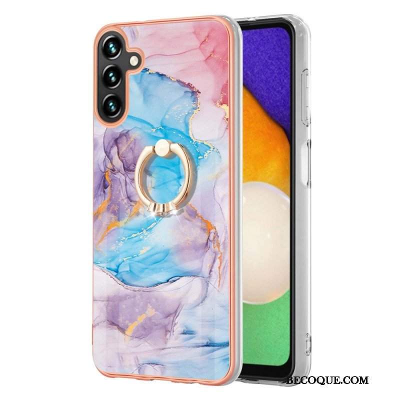 Etui do Samsung Galaxy A13 5G / A04s Marmur Ze Wspornikiem Pierścienia