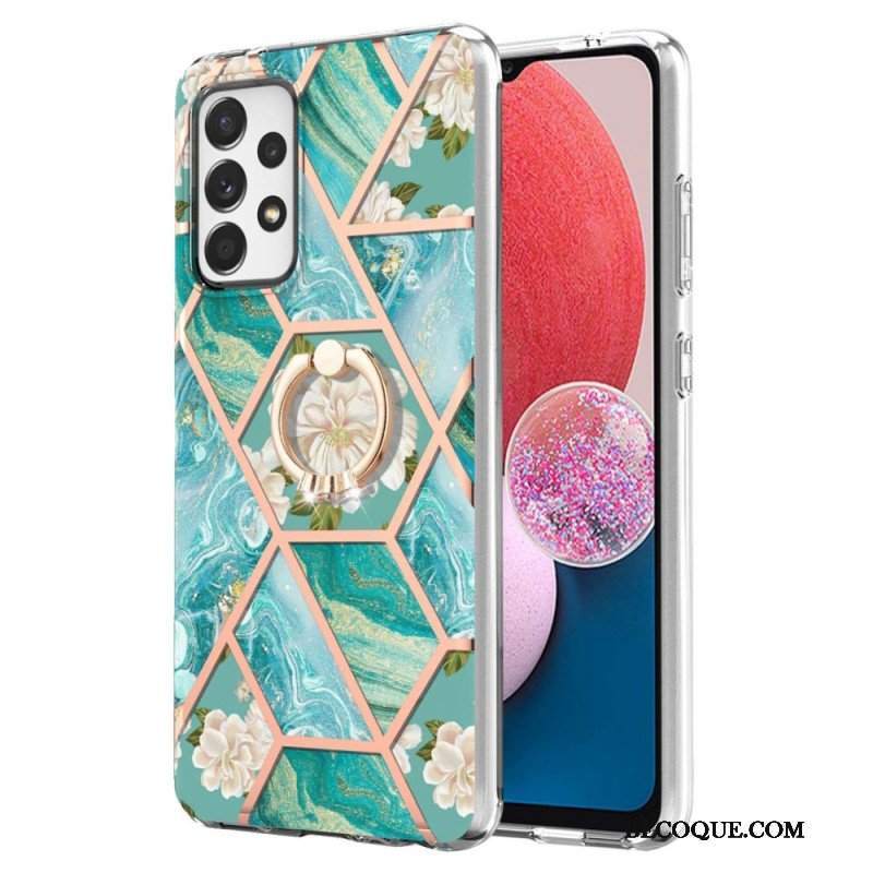 Etui do Samsung Galaxy A13 Kwiaty Wspornika Pierścieniowego