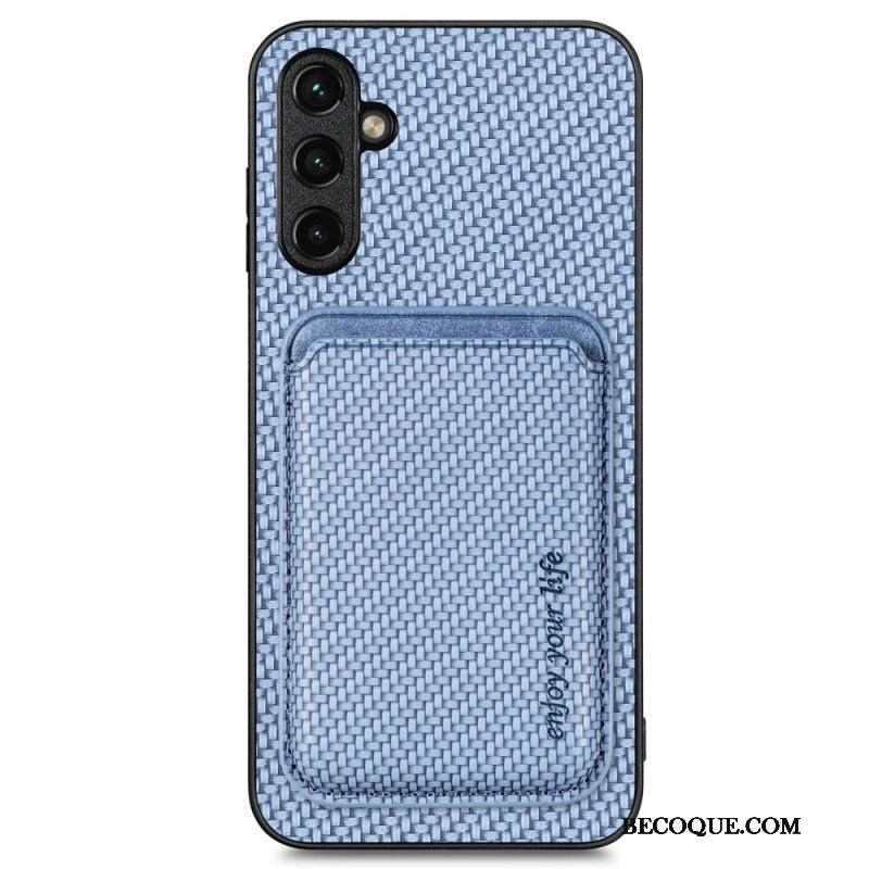 Etui do Samsung Galaxy A14 / A14 5G Odłączany Uchwyt Na Karty Z Włókna Węglowego