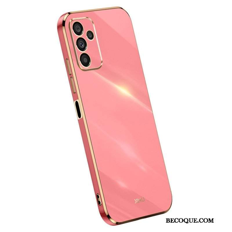 Etui do Samsung Galaxy A14 / A14 5G Silikonowe Złote Krawędzie