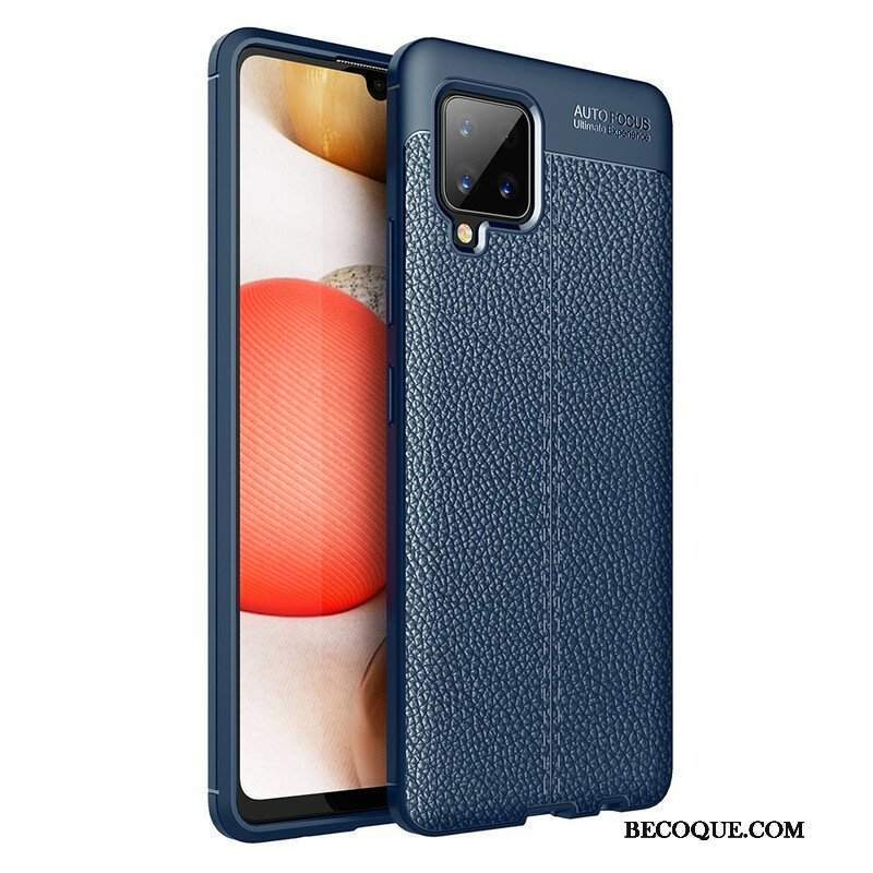 Etui do Samsung Galaxy A42 5G Efekt Skóry Liczi Z Podwójną Linią