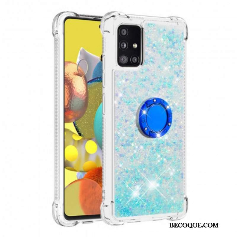 Etui do Samsung Galaxy A51 5G Cekiny Z Podparciem Pierścienia