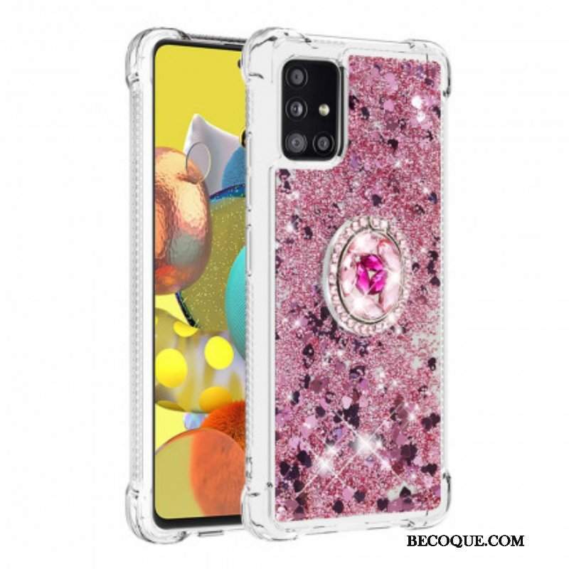 Etui do Samsung Galaxy A51 5G Cekiny Z Podparciem Pierścienia