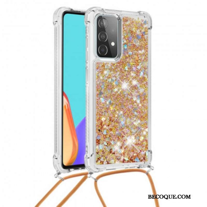 Etui do Samsung Galaxy A52 4G / A52 5G / A52s 5G Cekiny Ze Sznurkiem