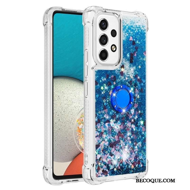 Etui do Samsung Galaxy A53 5G Cekiny Z Podparciem Pierścienia