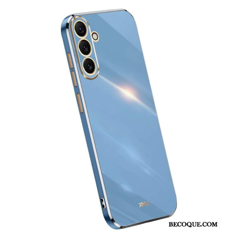 Etui do Samsung Galaxy A54 5G Silikonowe Złote Krawędzie