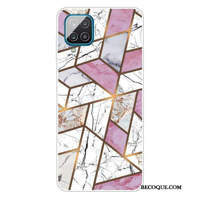 Etui do Samsung Galaxy M12 / A12 Geometryczny Marmur