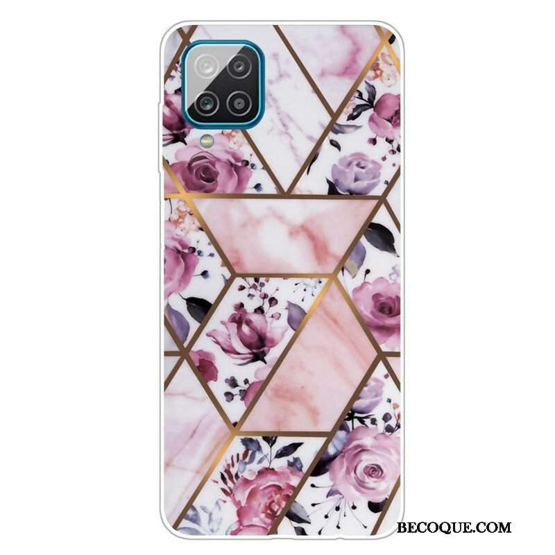 Etui do Samsung Galaxy M12 / A12 Geometryczny Marmur