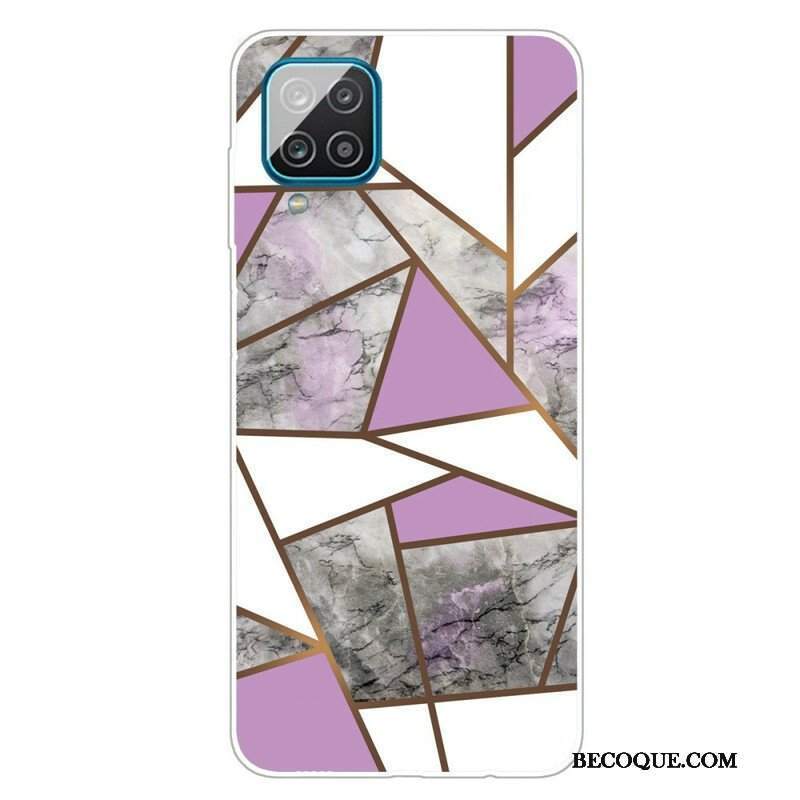 Etui do Samsung Galaxy M12 / A12 Geometryczny Marmur