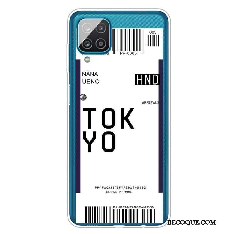 Etui do Samsung Galaxy M12 / A12 Karta Pokładowa Do Tokio