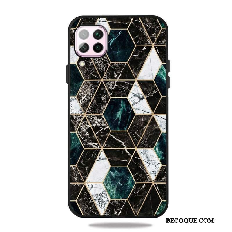 Etui do Samsung Galaxy M12 / A12 Kolorowy Geometria Marmur