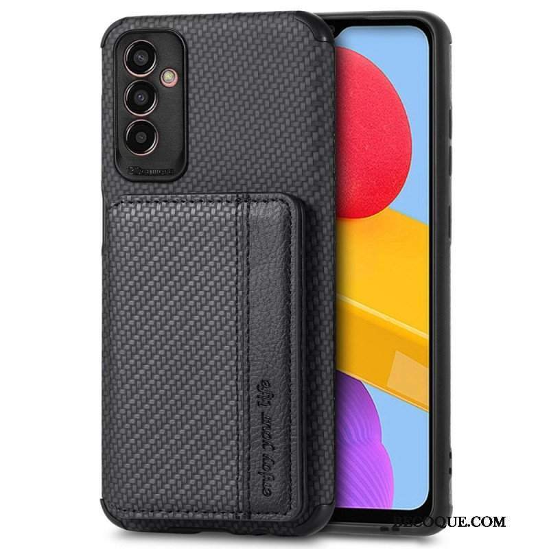 Etui do Samsung Galaxy M13 Portfel Portfel Z Włókna Węglowego I Magnesu