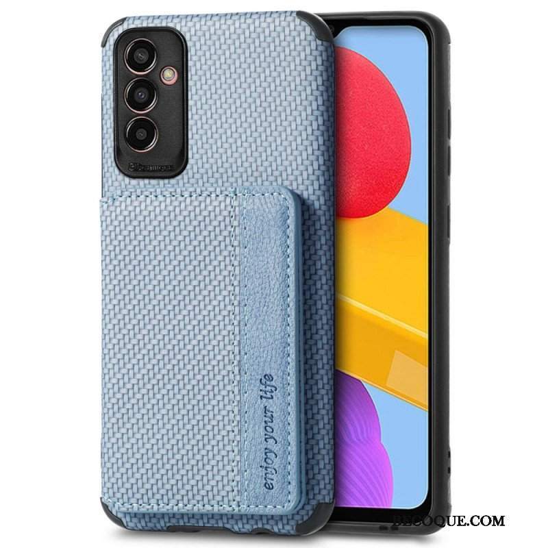 Etui do Samsung Galaxy M13 Portfel Portfel Z Włókna Węglowego I Magnesu