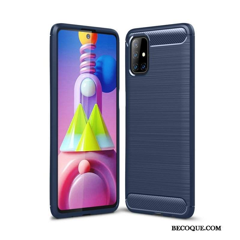 Etui do Samsung Galaxy M51 Szczotkowane Włókno Węglowe