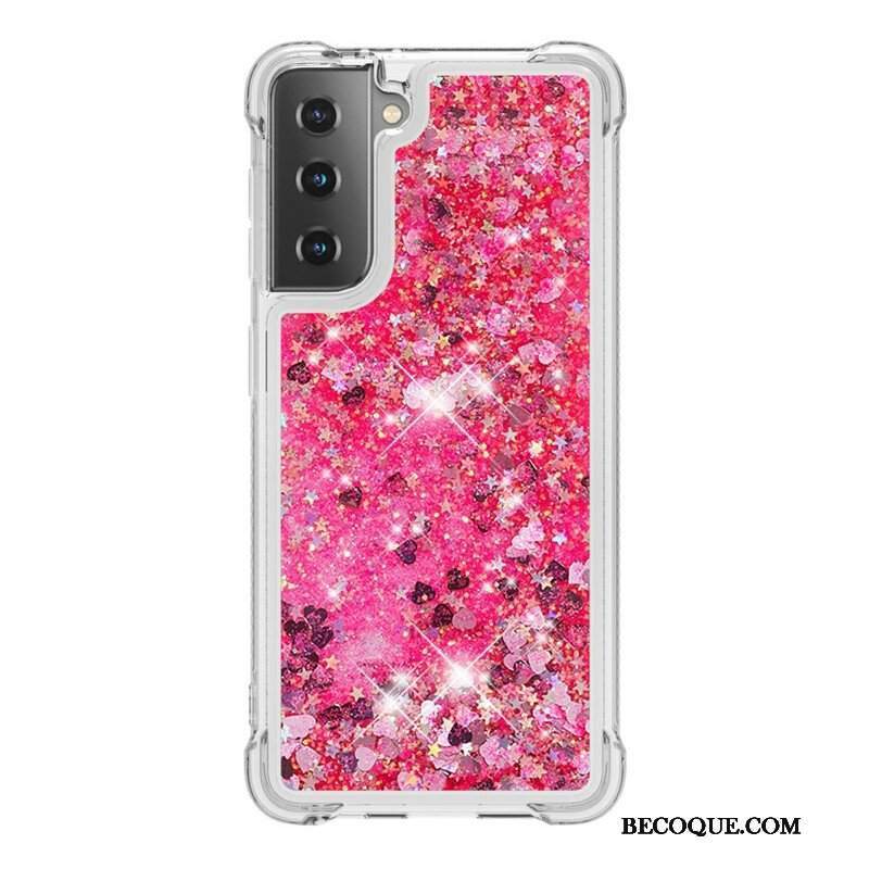 Etui do Samsung Galaxy S21 5G Pragnienia Cekiny