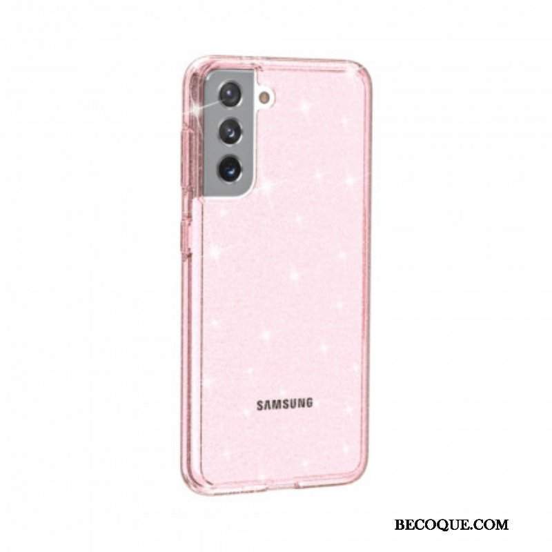 Etui do Samsung Galaxy S21 5G Przezroczyste Cekiny