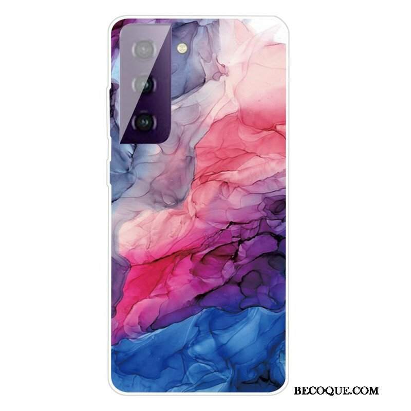 Etui do Samsung Galaxy S21 FE Kolorowy Marmur