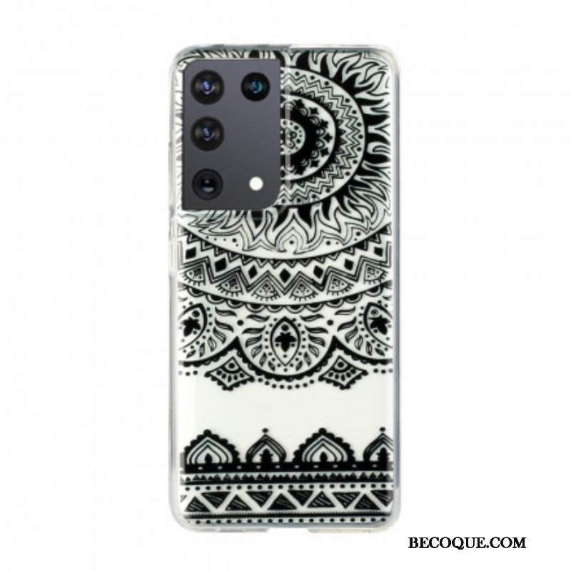 Etui do Samsung Galaxy S21 Ultra 5G Bezszwowa Kwiatowa Mandala