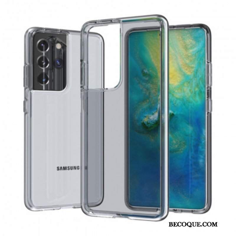 Etui do Samsung Galaxy S21 Ultra 5G Kolorowy Przezroczysty