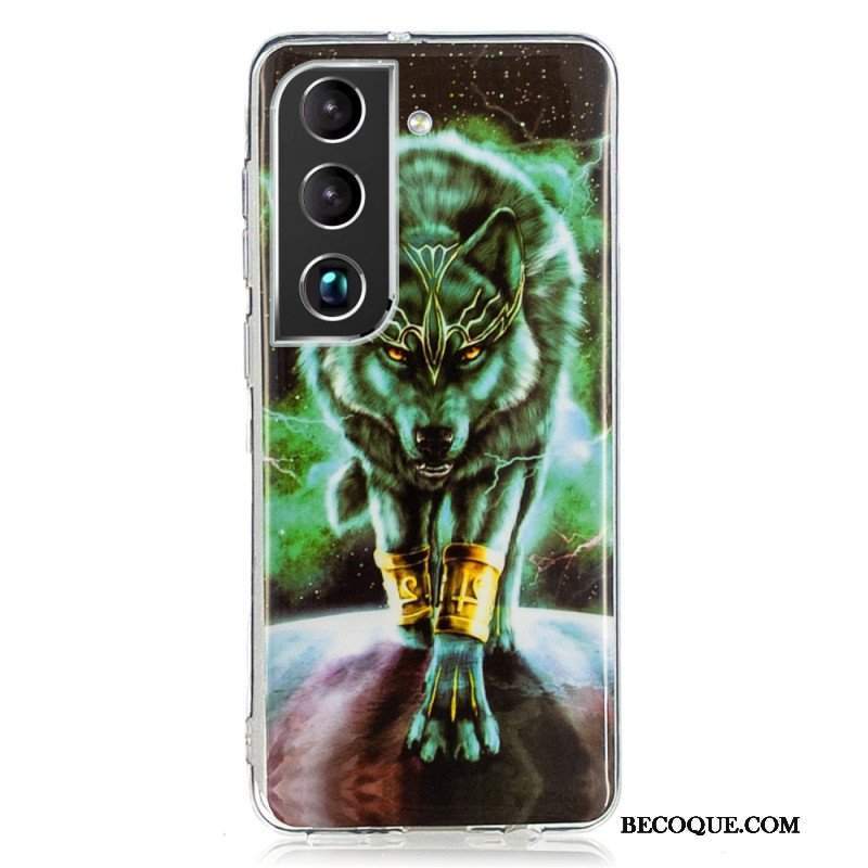 Etui do Samsung Galaxy S22 Plus 5G Fluorescencyjny Wilk