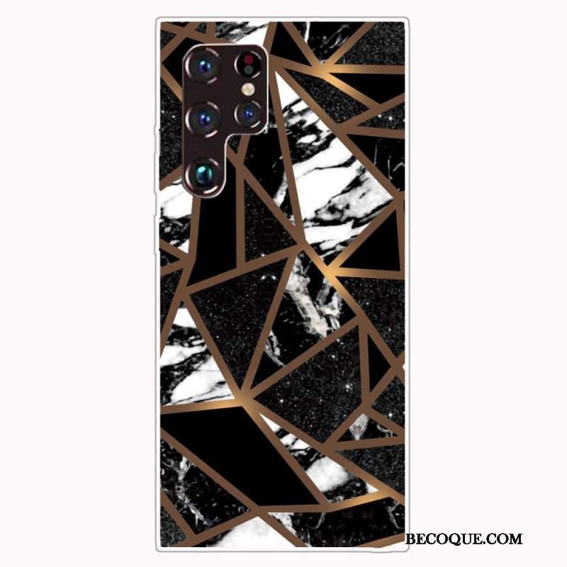 Etui do Samsung Galaxy S22 Ultra 5G Geometryczny Marmur