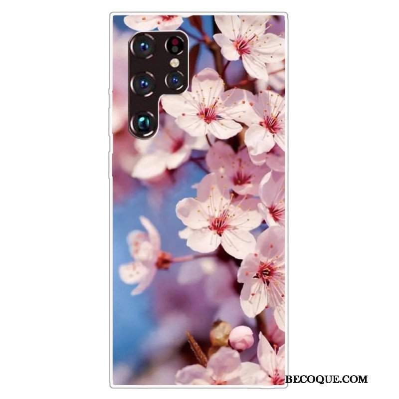 Etui do Samsung Galaxy S22 Ultra 5G Realistyczne Kwiaty